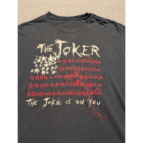 Grunge Joker American Flag Haha Men TShirt Size M Tiny Little Holes See Pics - Picture 2 of 7